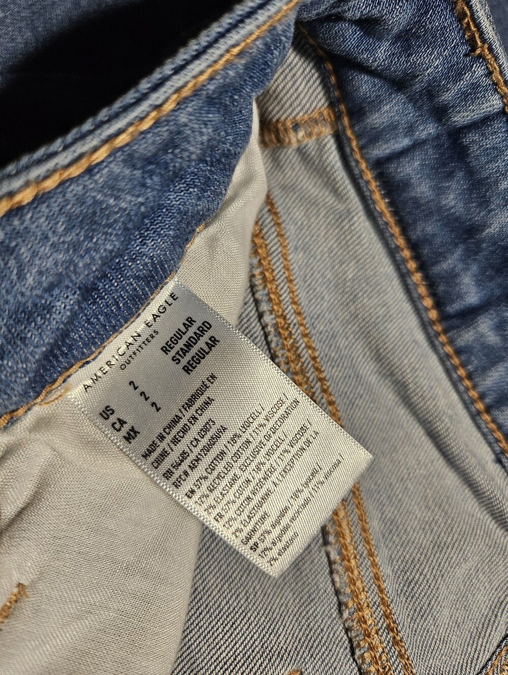 American Eagle Super High Rise Baggy Wide Leg Cargo Jean's - Picture 6 of 9